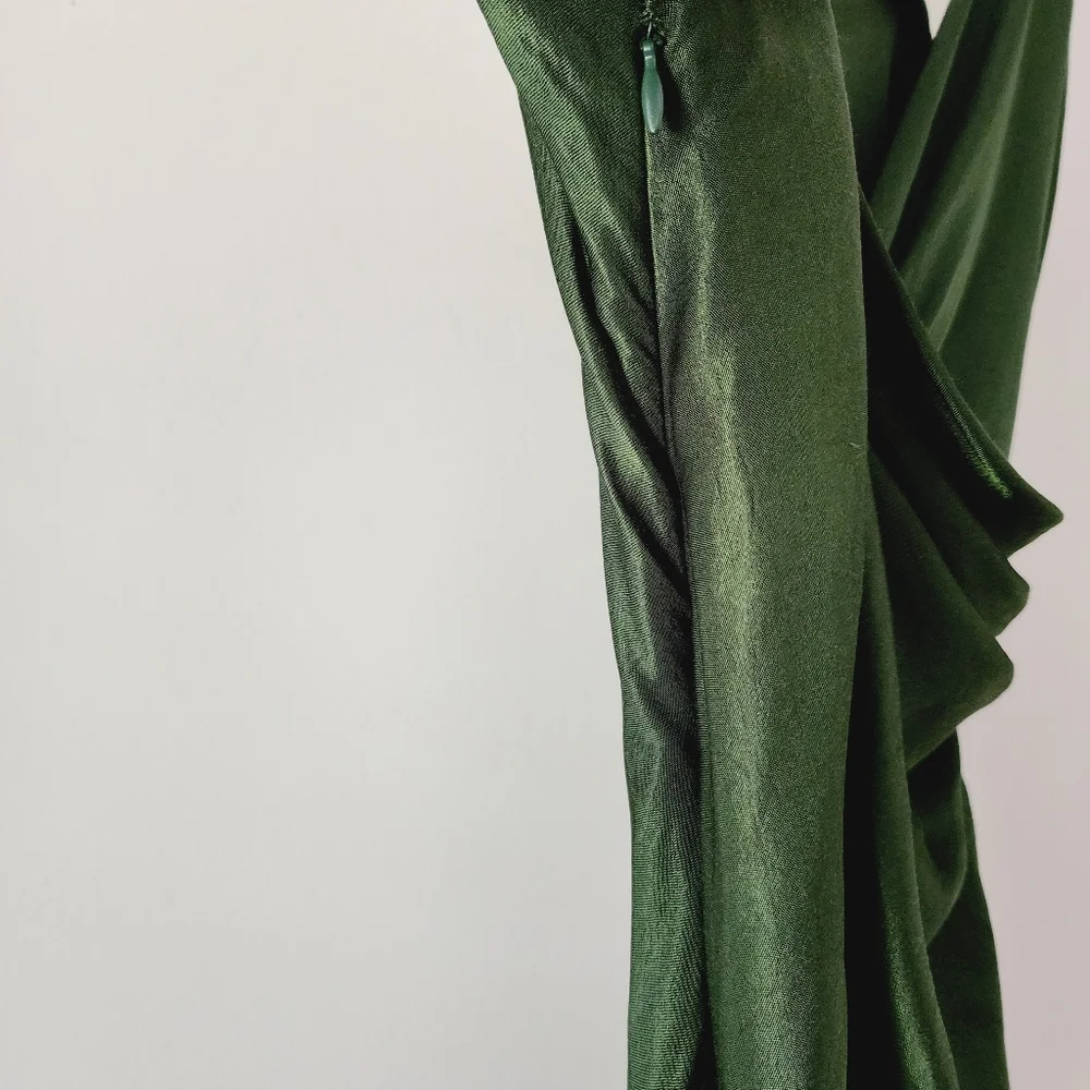 Zara Dark Green Midi Dress - Picture 5 of 14